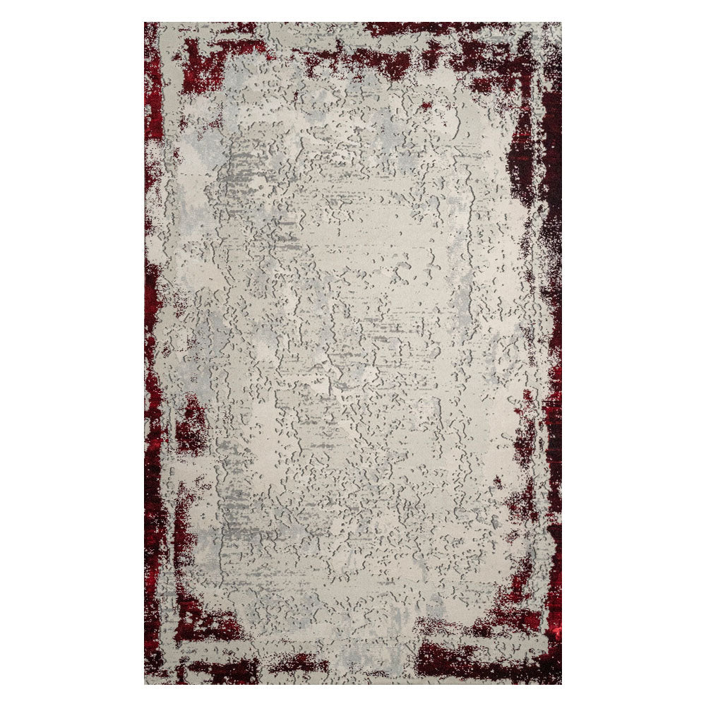 Antic Modern Kenar Grey Red Rug