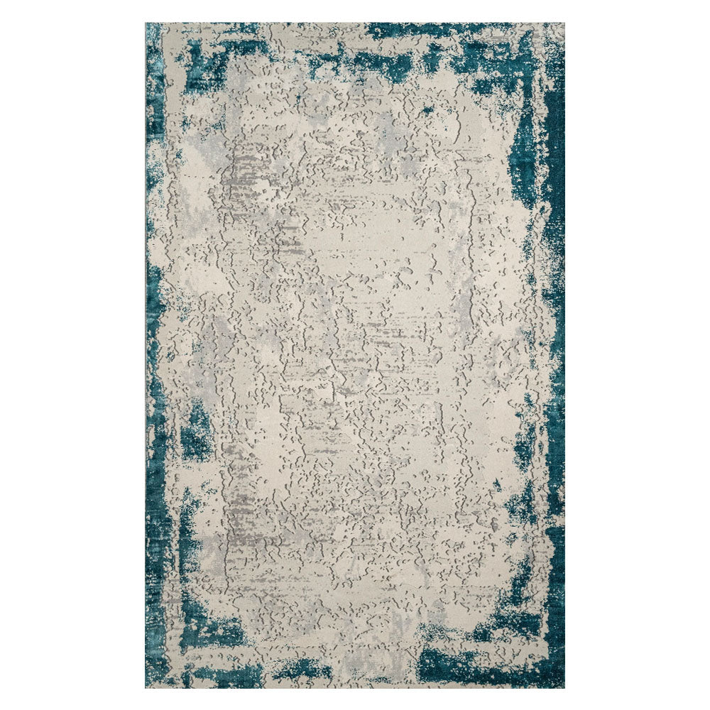 Antic Modern Kenar Grey Turquoise Rug