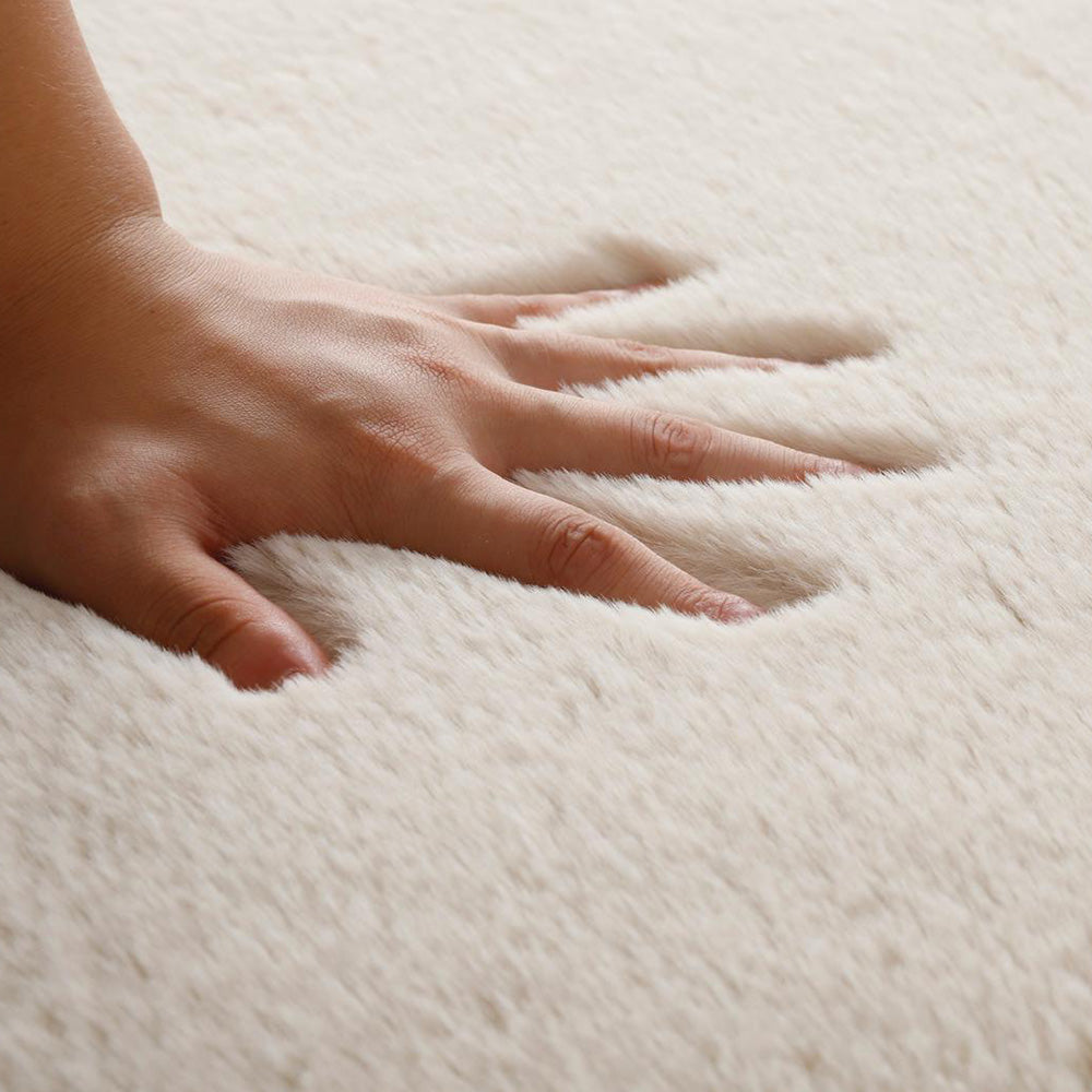 Fluffy Rabbit Veronico Rug, Cream