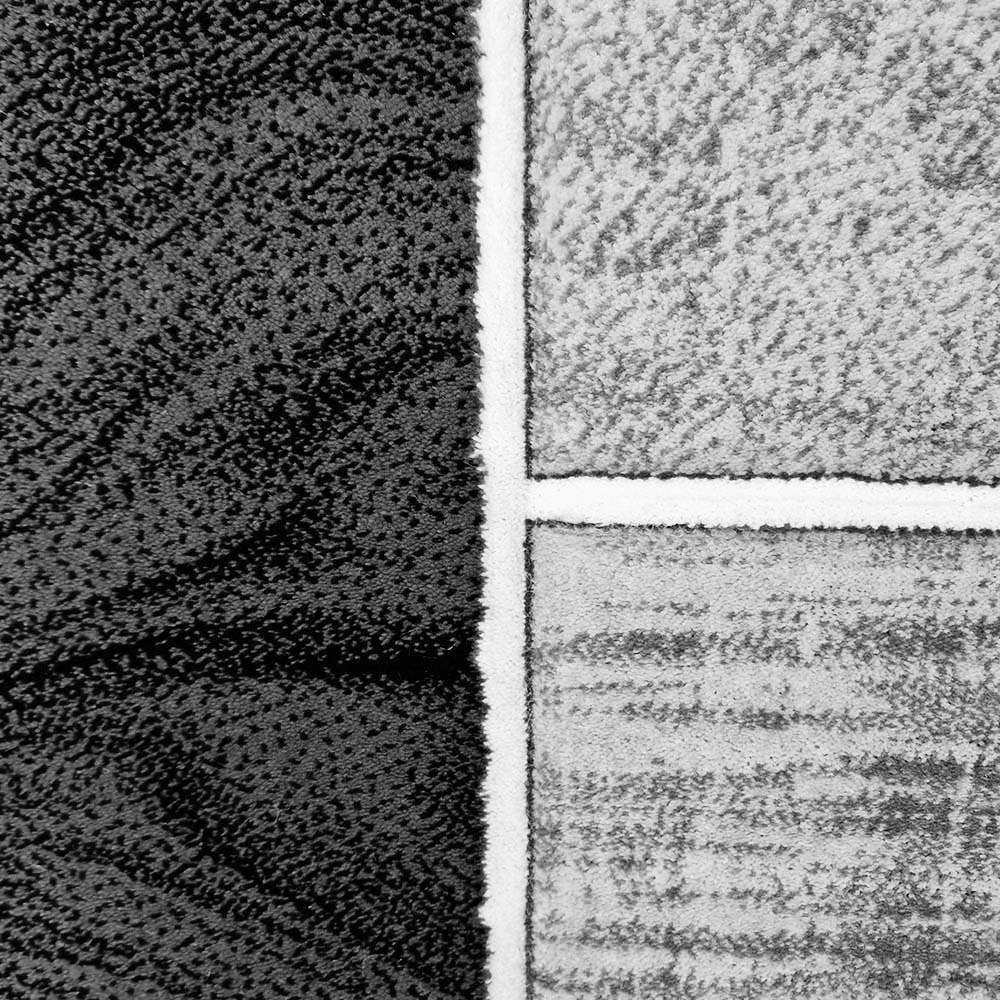 Romantic Geometry Rug, Grey, Black and White