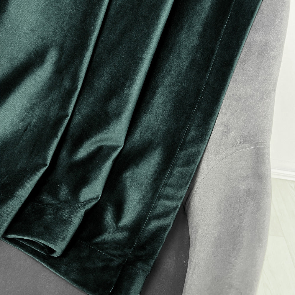 Dark Green Velvet Curtain, 70% Opacity (303)