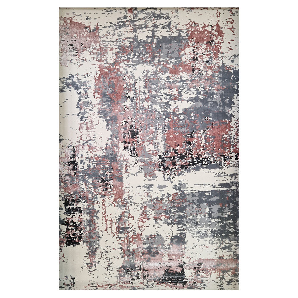 Milano Modern Cream Salmon Pink Rug