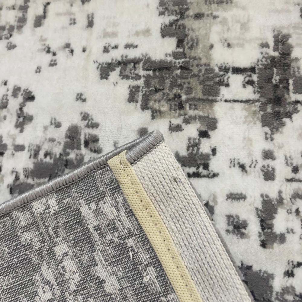 Pera Mosaic Rug, White and Grey