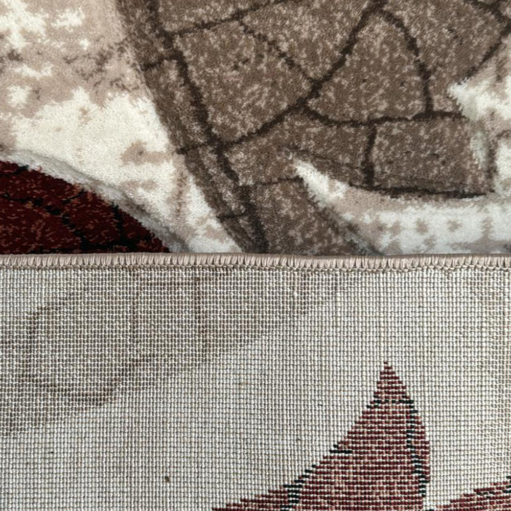 Romantic Forest Rug, Cream and Red