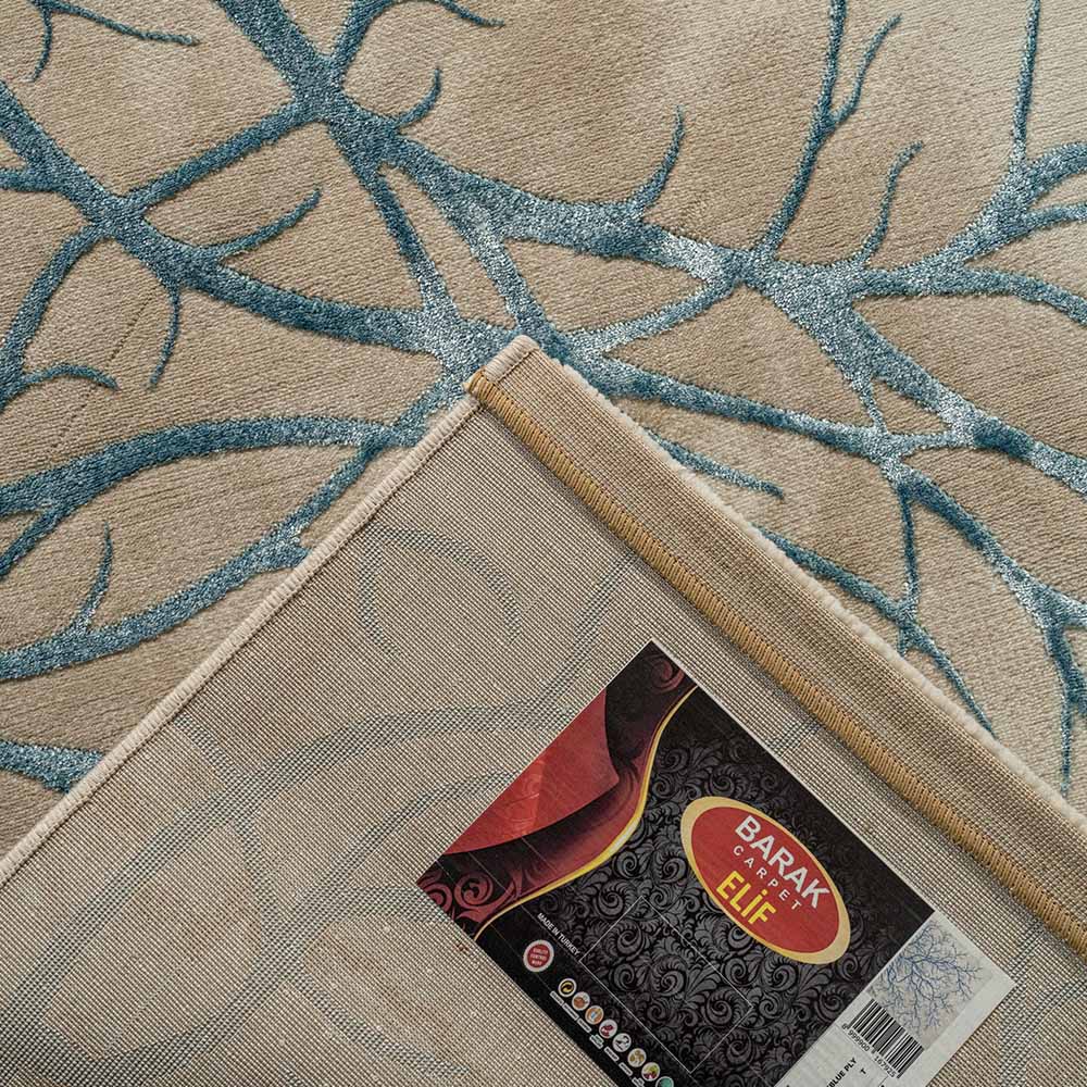 Elif Silky Soft Pearly Cream Turquoise Rug