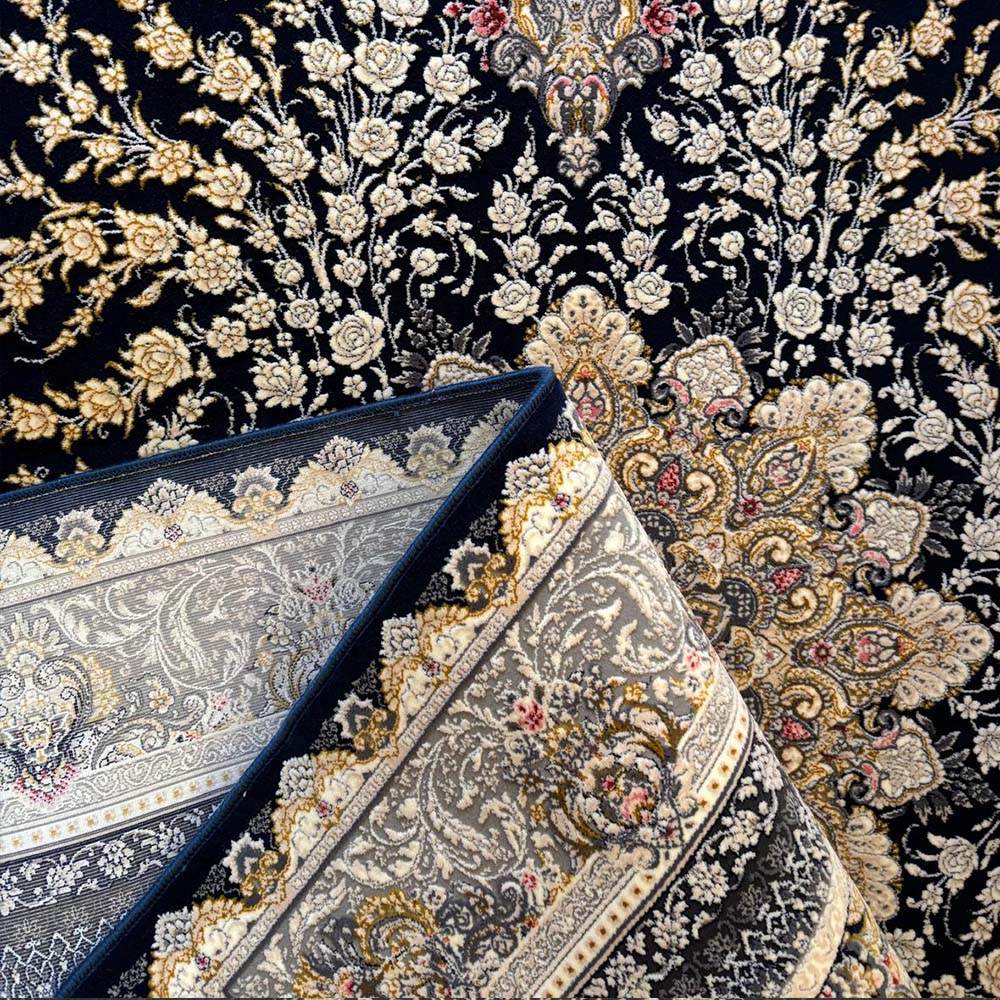 Persian Elegance Iran Ocean Blue Rug 1202