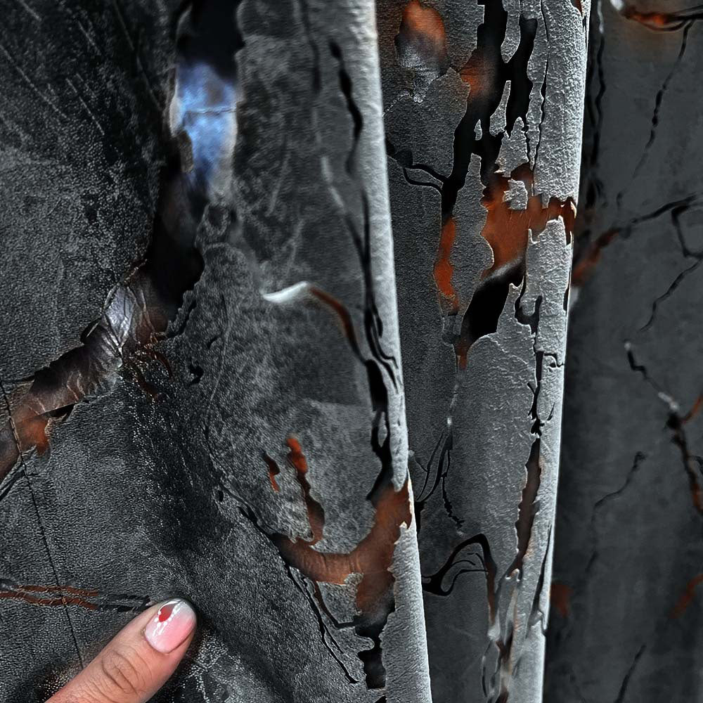 Velvet Curtain Emerald Luxury Graphite Grey Inserts (emerald 19)