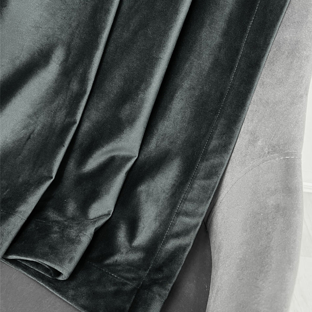 Dark Silver Velvet Curtain, 70% Opacity (19)