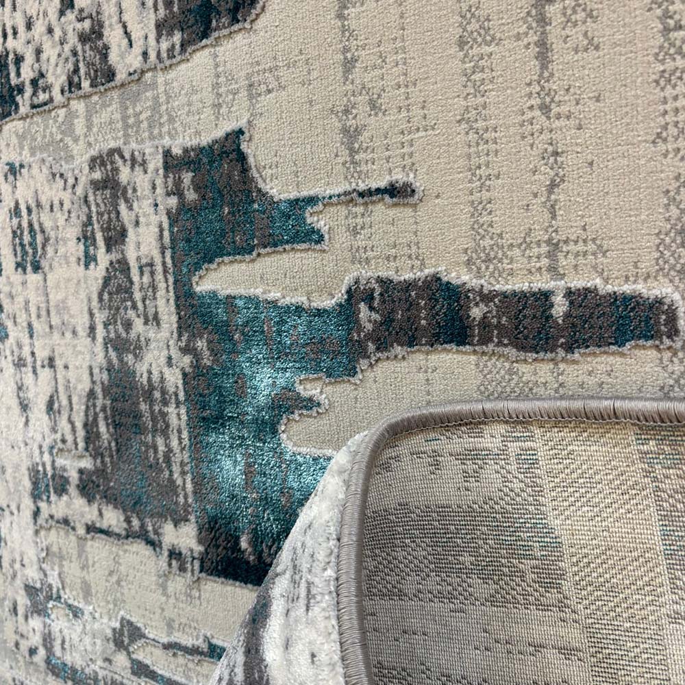Antic New Home Grey Turquoise Rug