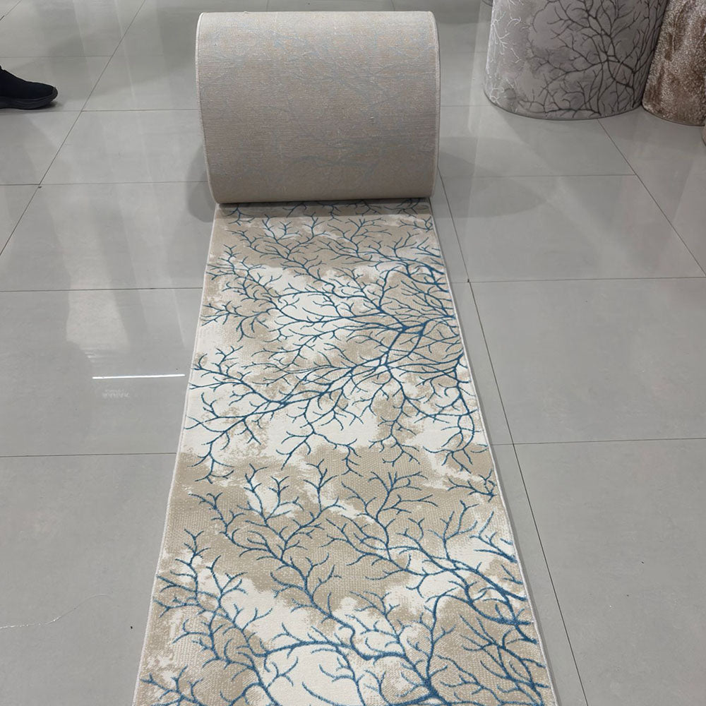 Elif Cream Blue Runner