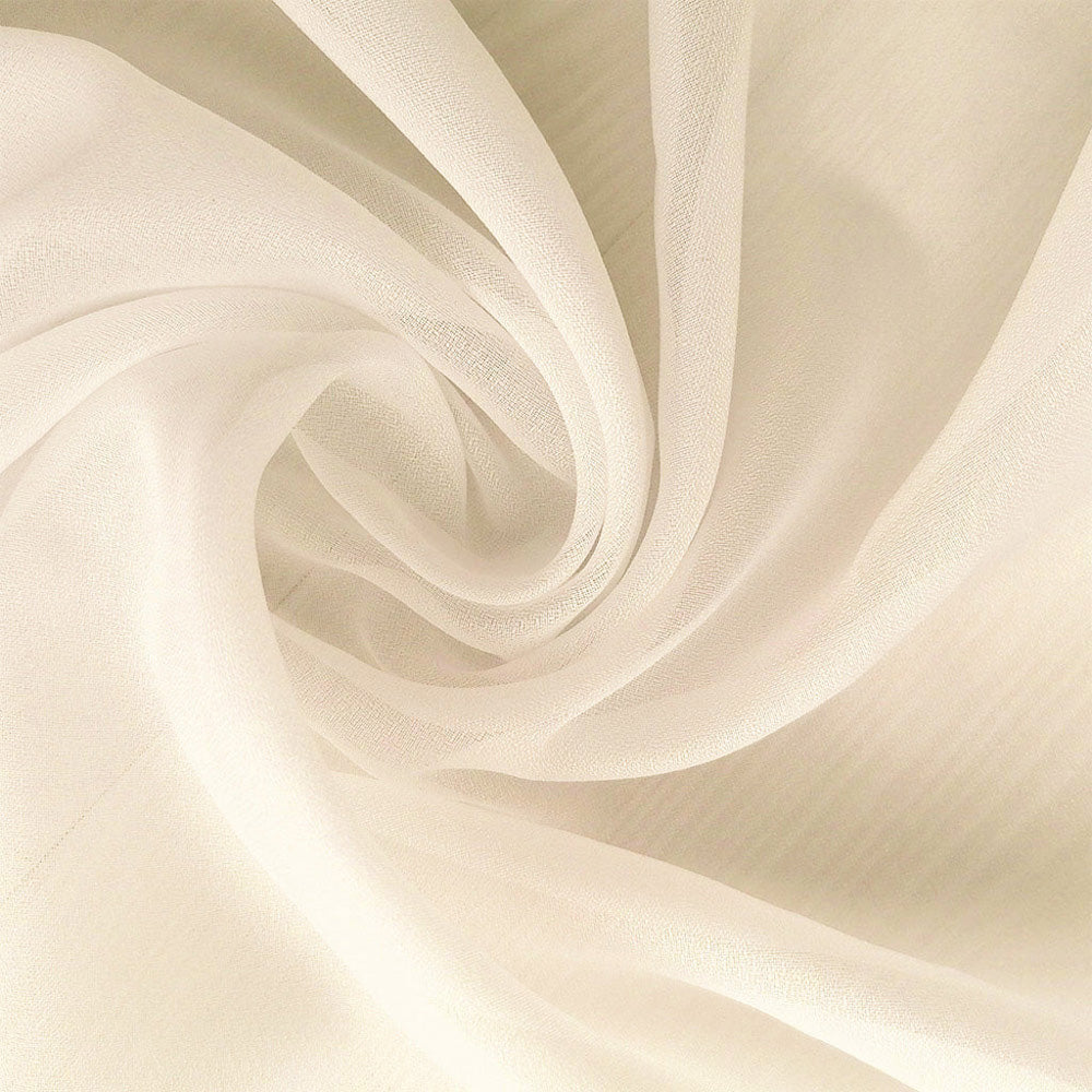 Beige Drievoudig Voile Gordijn