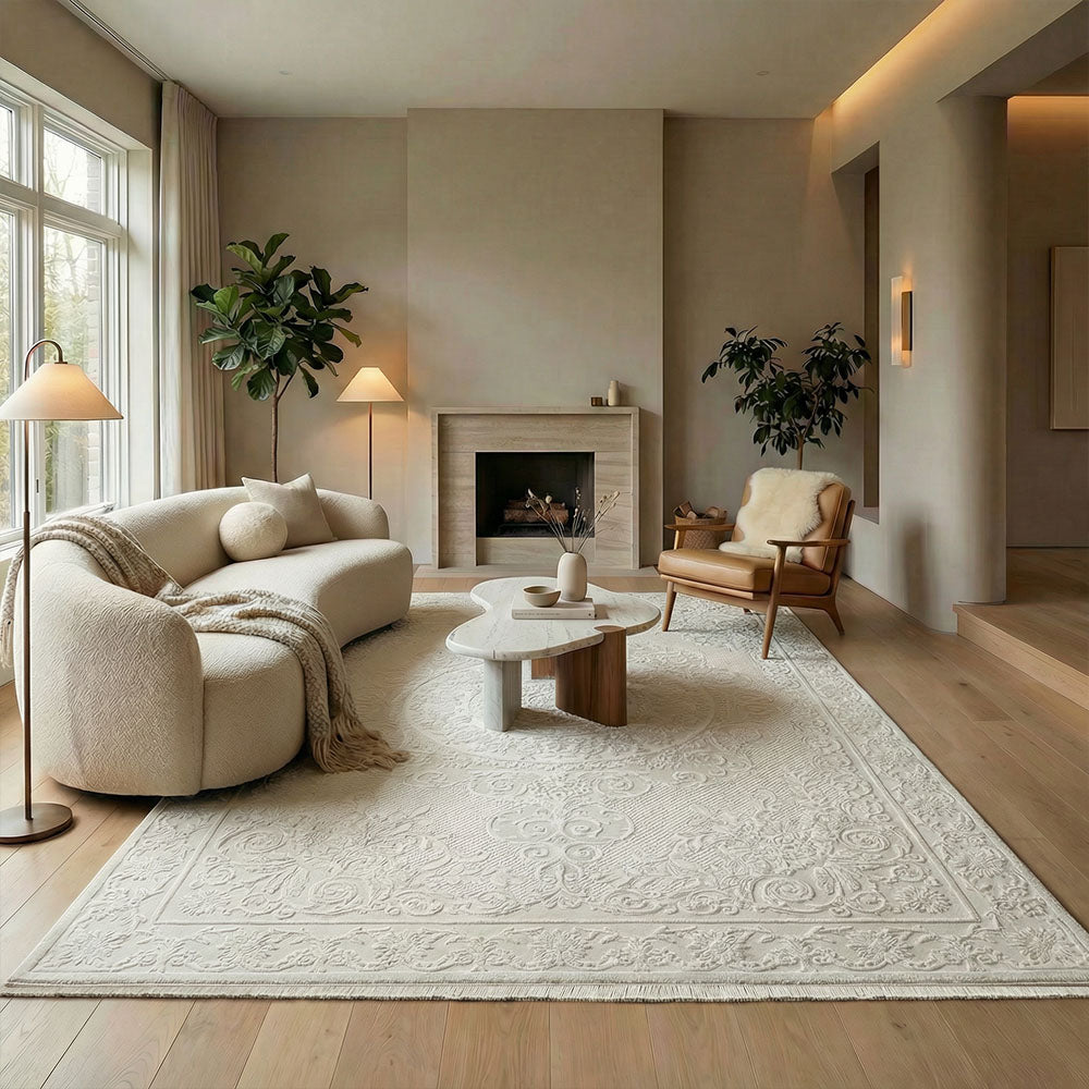 Premium Lux 8067 Cream Cloud Dancer Rug