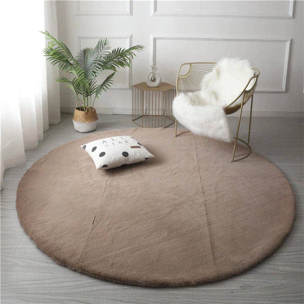 Fluffy Rabbit Veronico Rug, Coffee