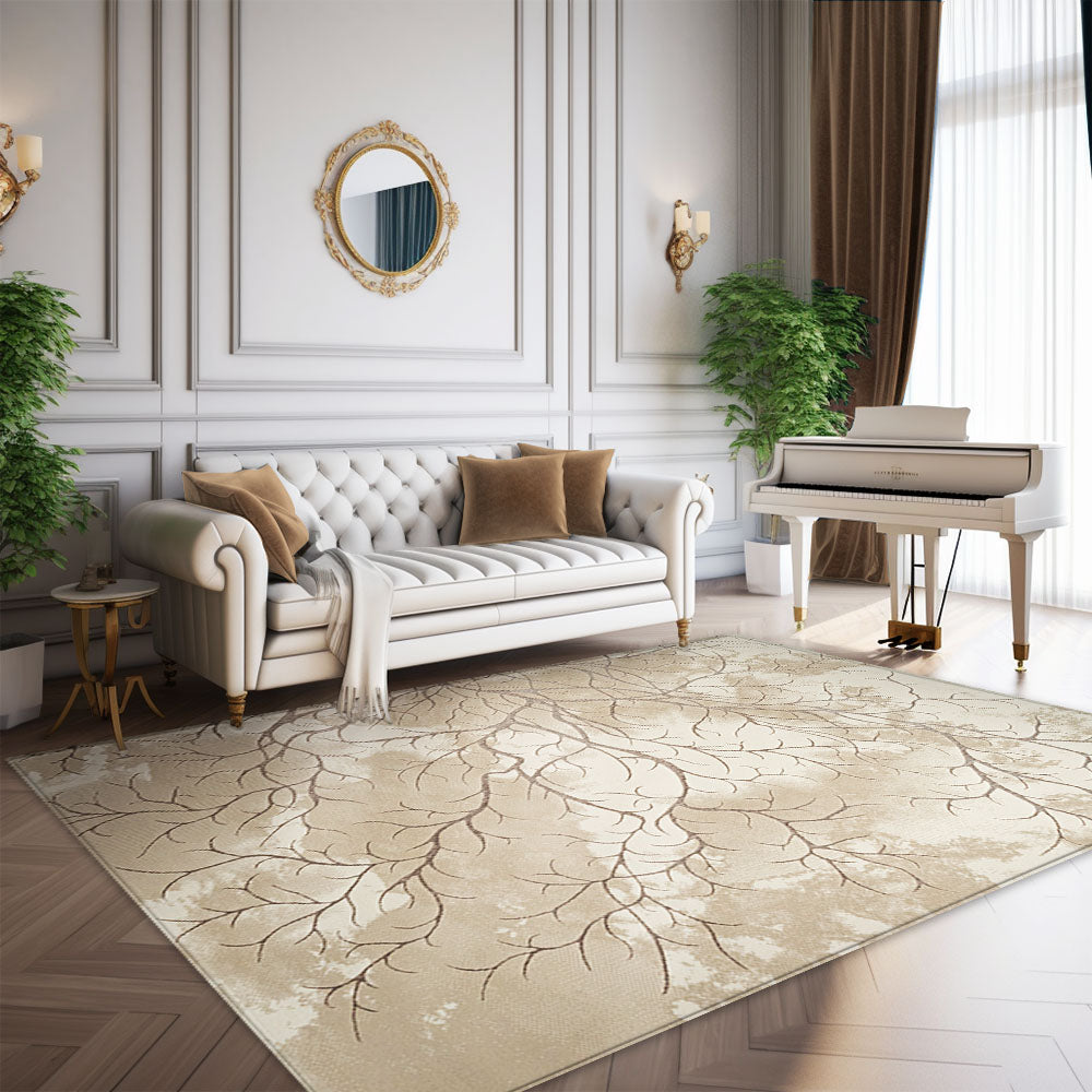 Elif Silky Soft Pearly Beige Rug