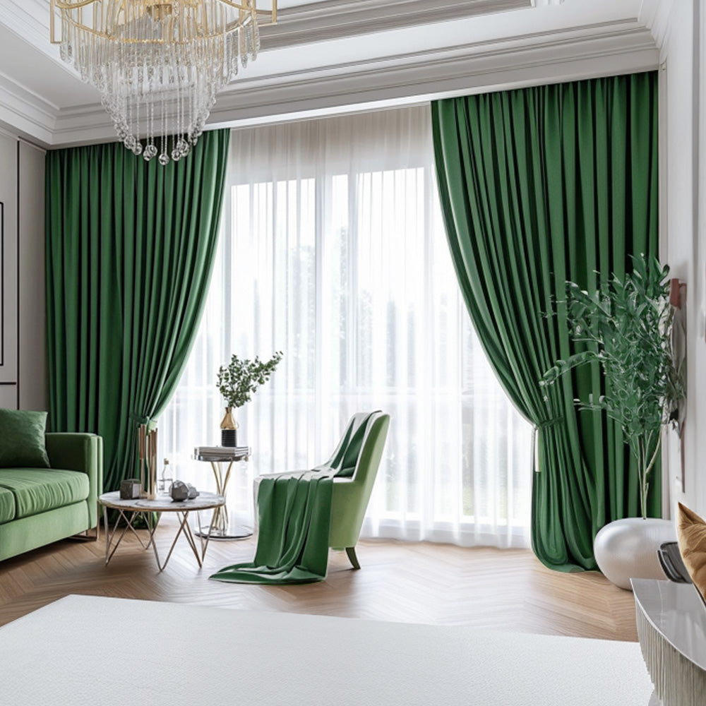 Light Green Velvet Curtain, 70% Opacity (304)