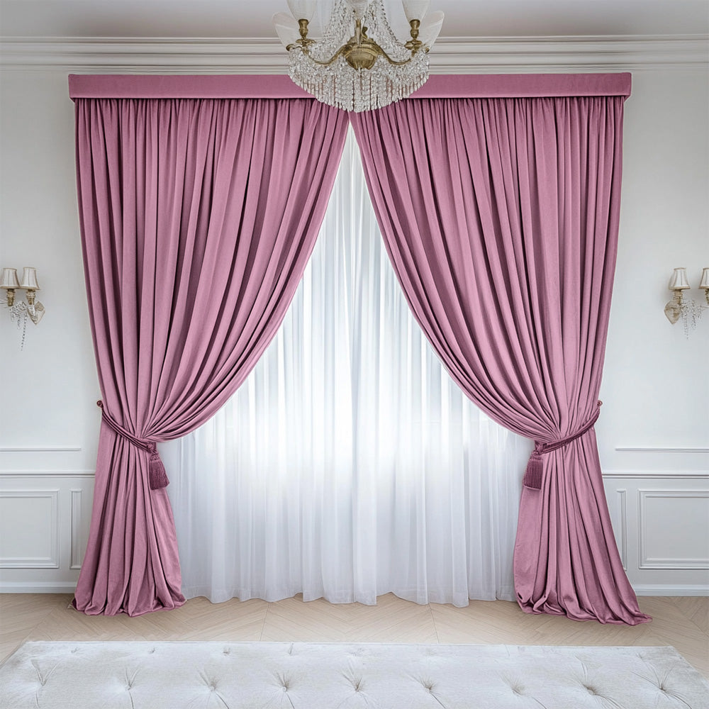 Pink Velvet Curtain, 70% Opacity (202)
