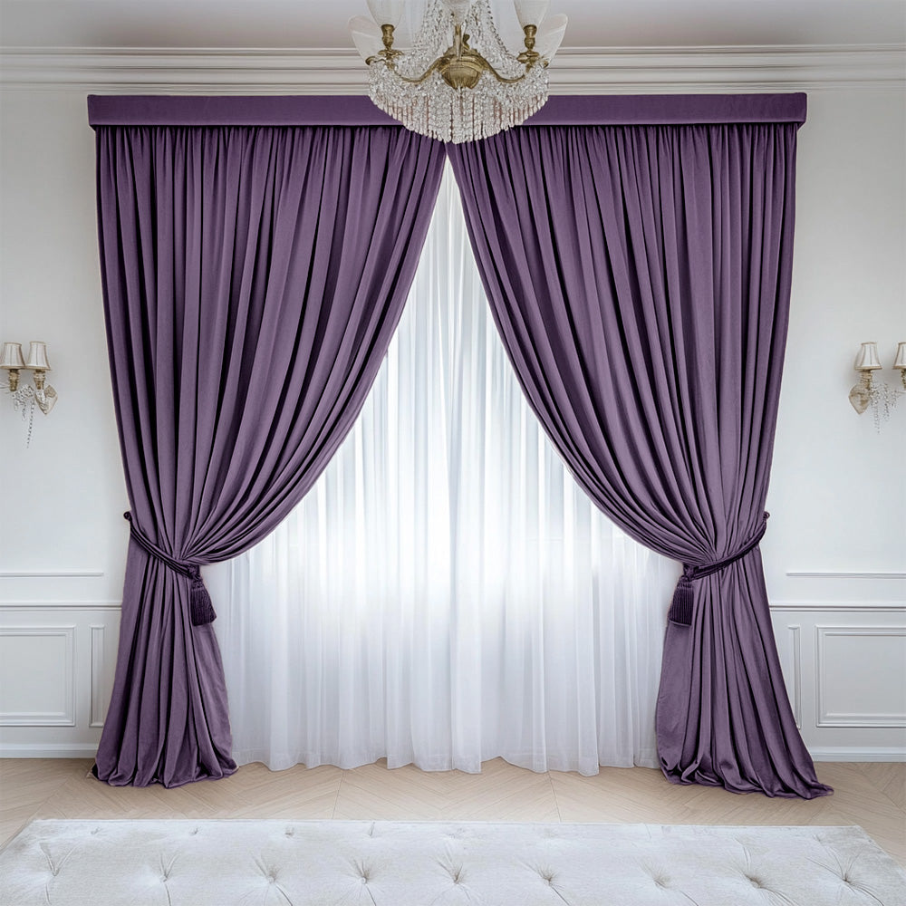Purple Velvet Curtain, 70% Opacity (04)