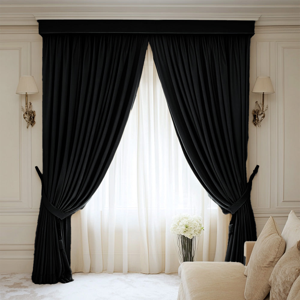 Black Velvet Curtain, 70% Opacity