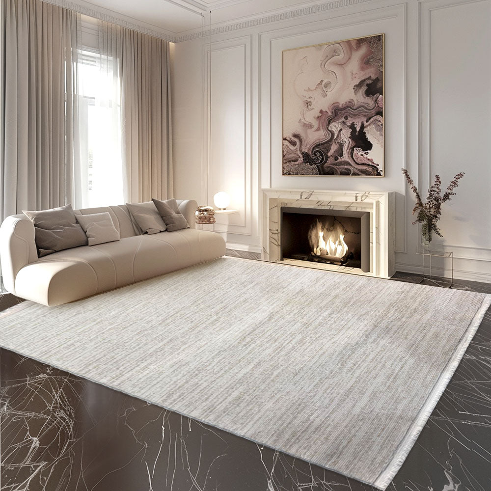 Porto Modern Beige Cream Stripes 607A Rug