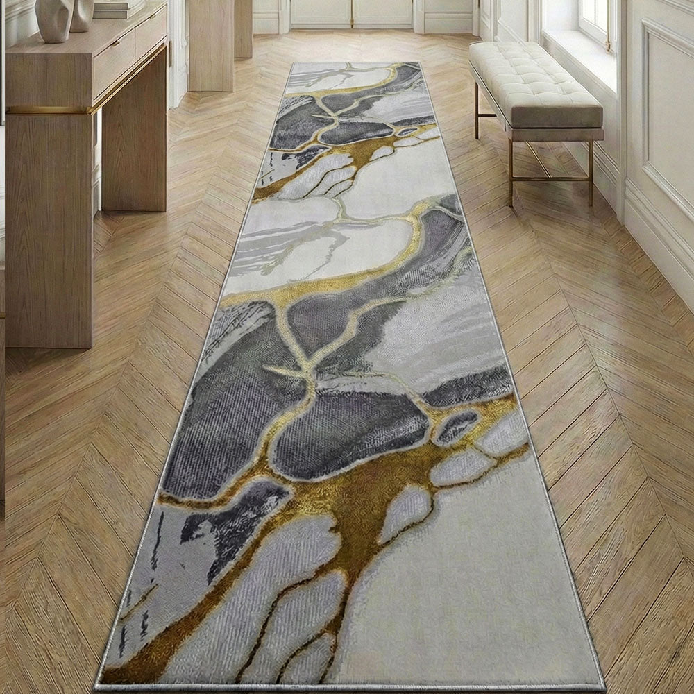 Marble Cream Grey Runner 0851A