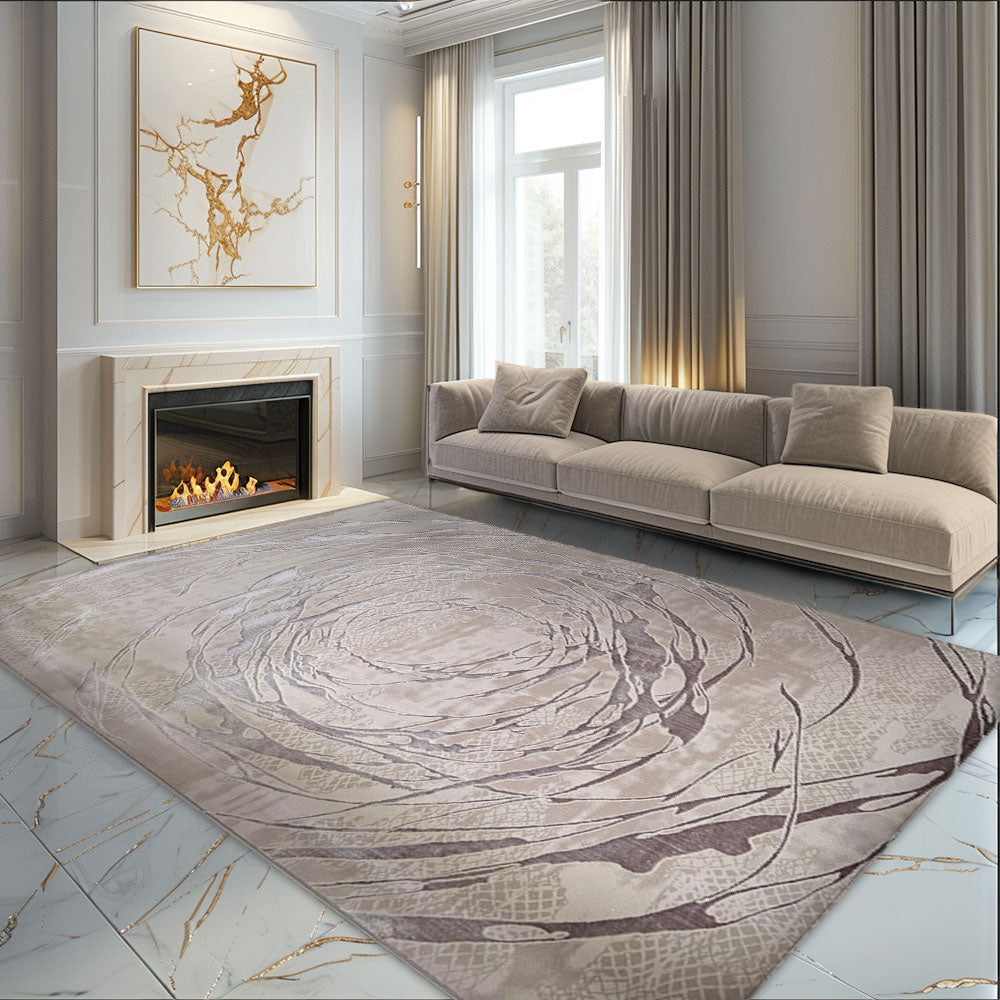 Elif Silky Soft Wave Cream Beige Rug