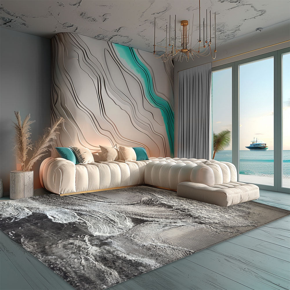 Cameleon Waves Grey Rug