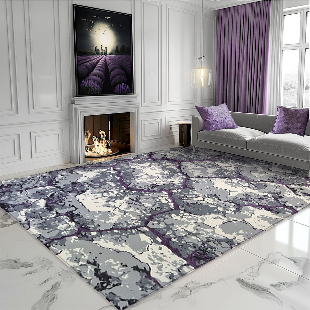 Milano Bedrock Cream Lilac Rug