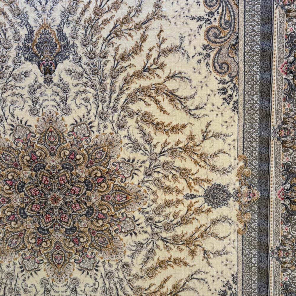 Persian Elegance Iran Beige Sea Shell Rug 1202