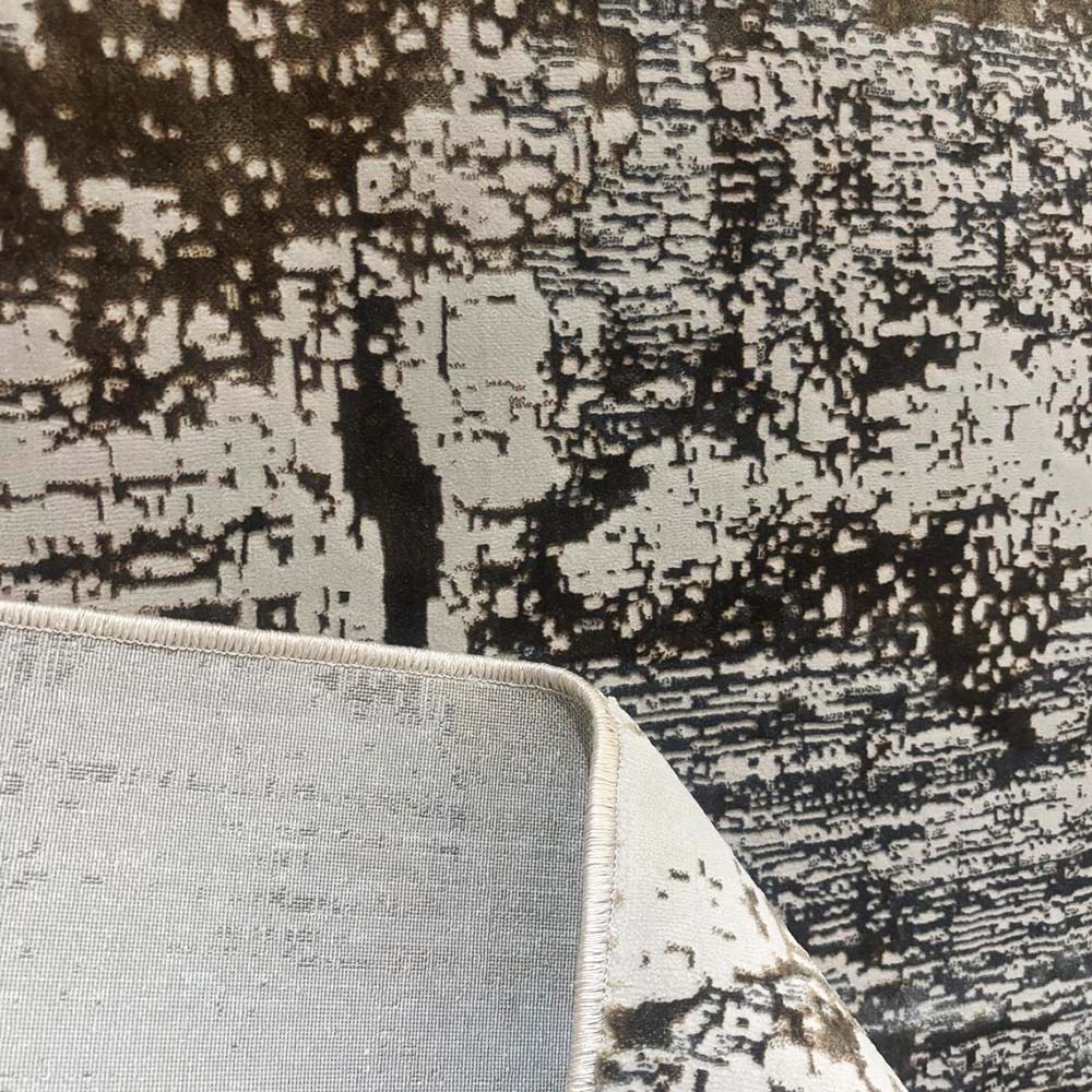 Pera Brush Mosaic Rug, Grey and Vizon