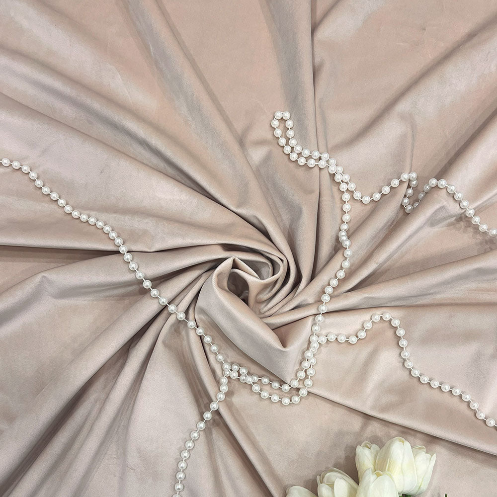 Set of 2 Duo Velvet Curtains Navy Blue Cream 70% Opaque