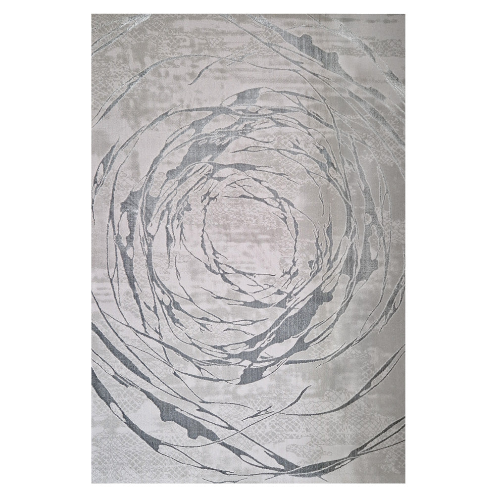 Elif Silky Soft Wave Light Grey Rug