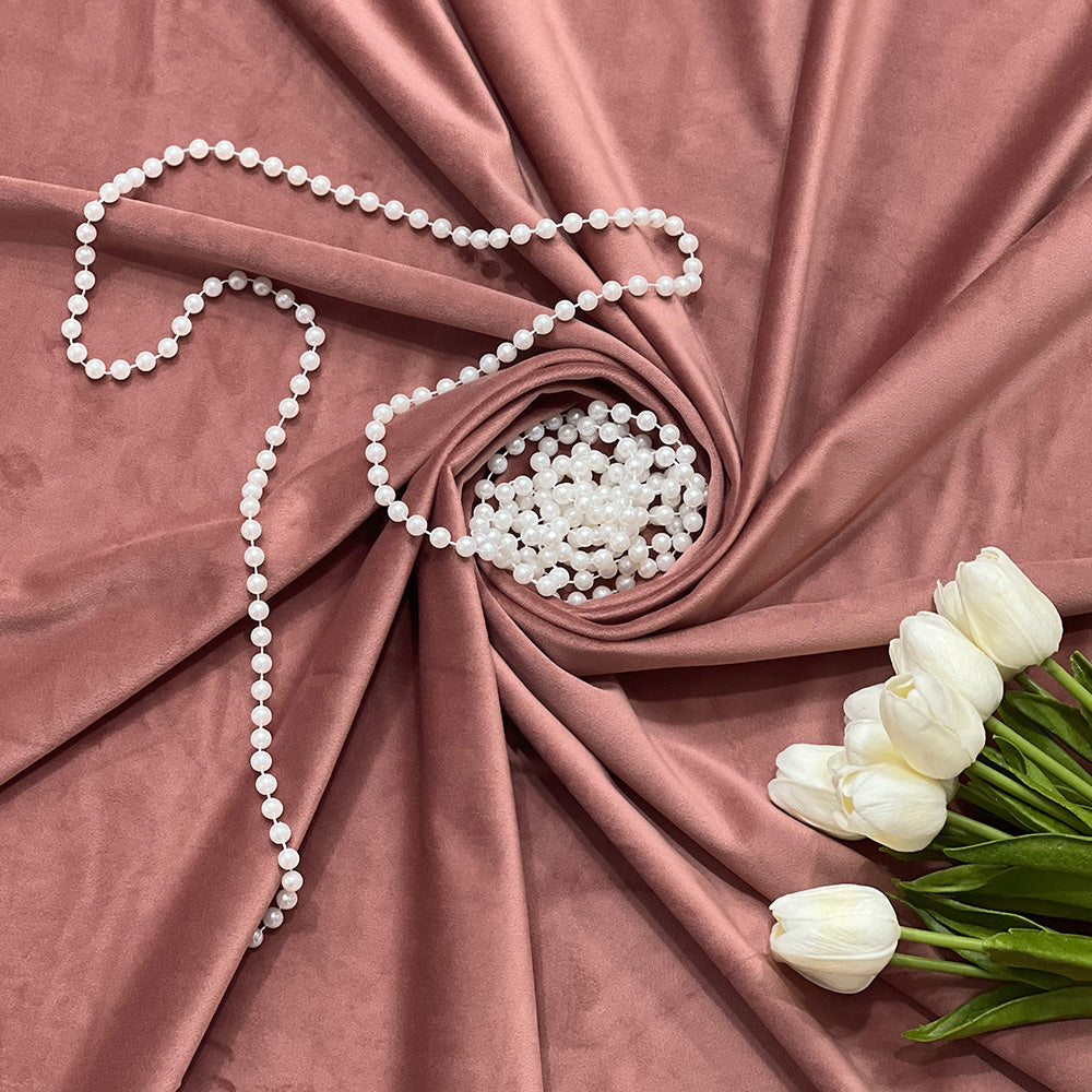 Salmon Velvet Curtain, 70% Opacity