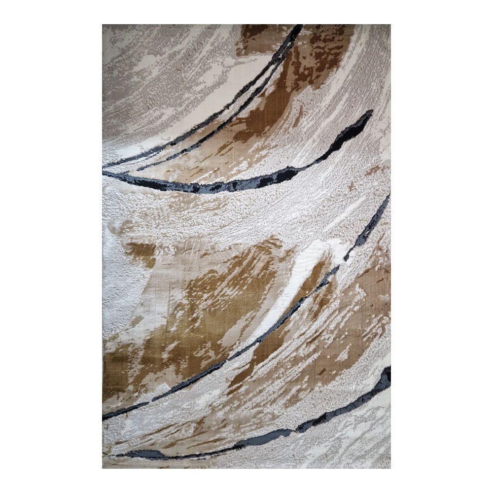 Yaman Modern 55 Grey Gold Rug