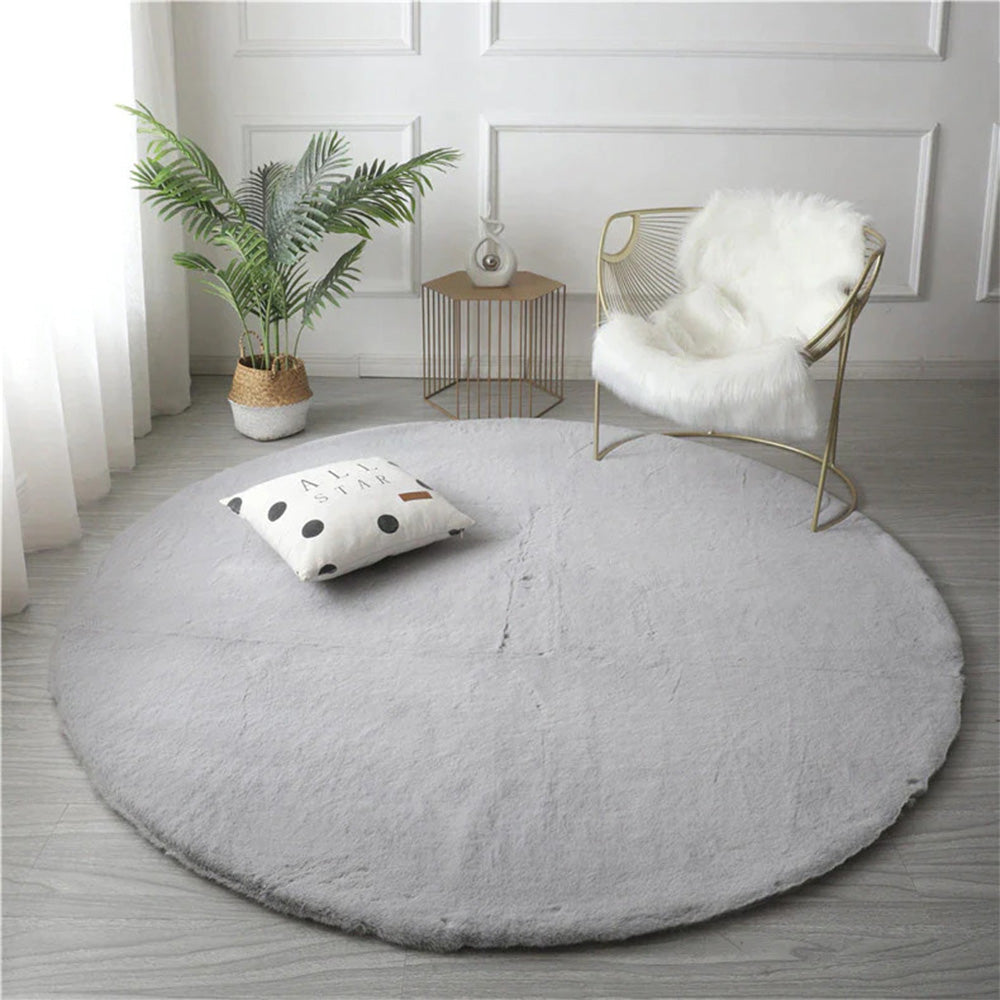 Fluffy Rabbit Veronico Rug, Grey