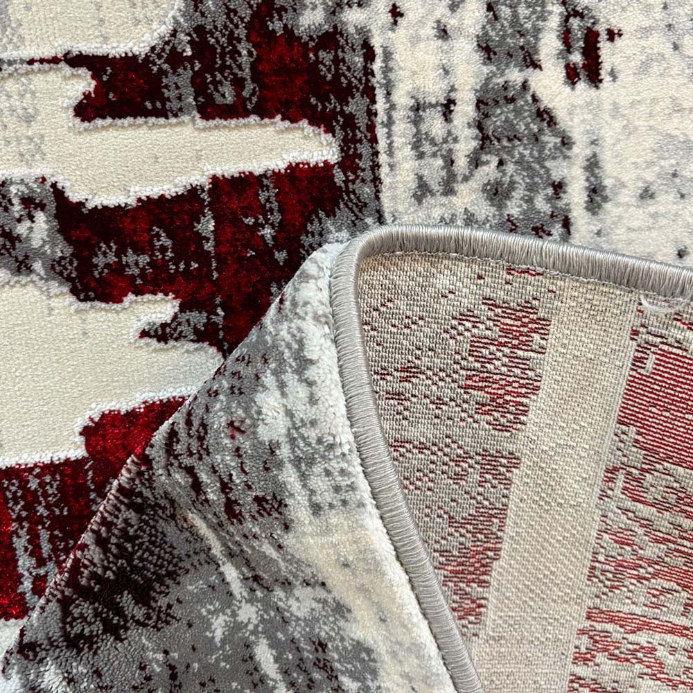 Antic New Home Grey Red Rug