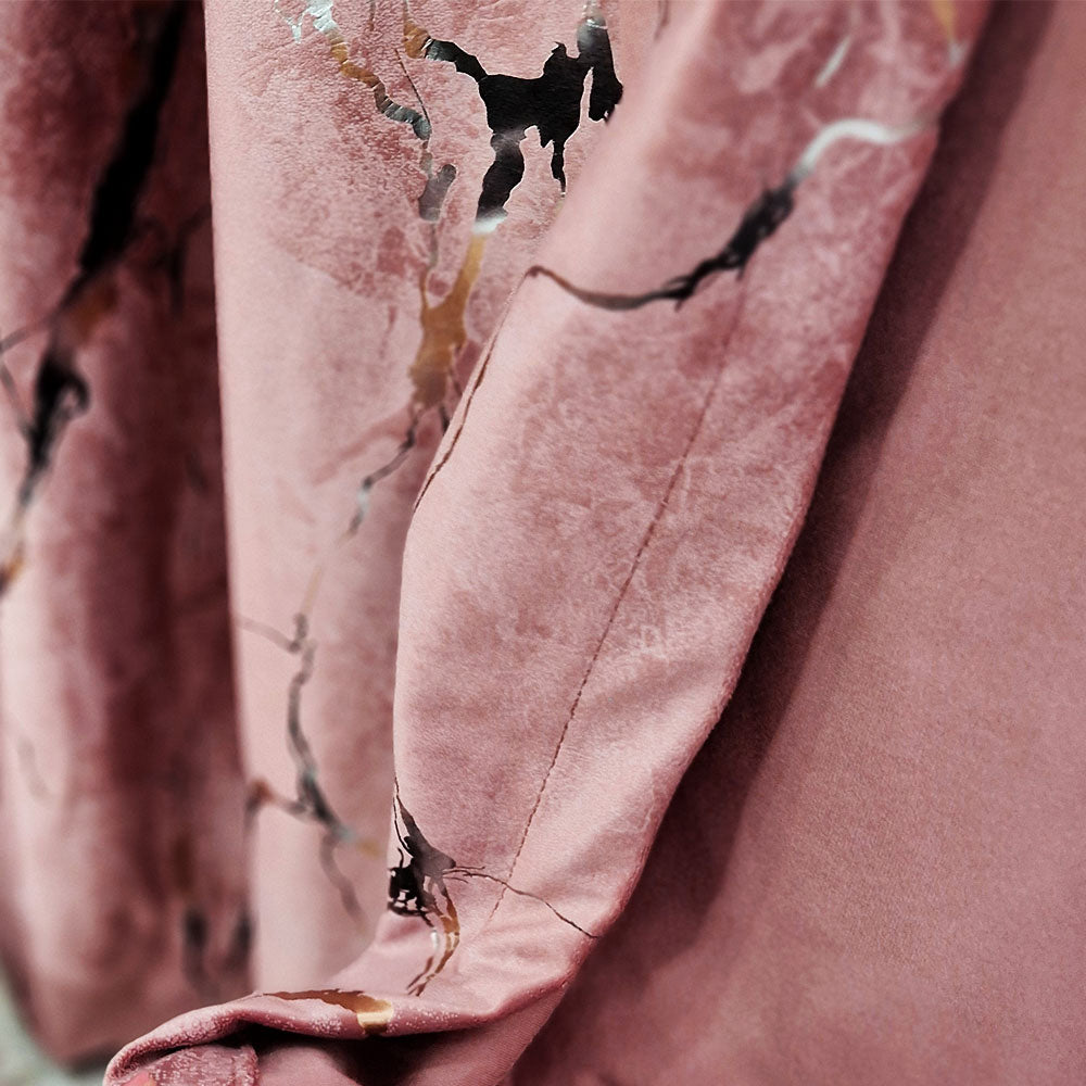 Velvet Curtain Emerald Luxury Rose with Inserts