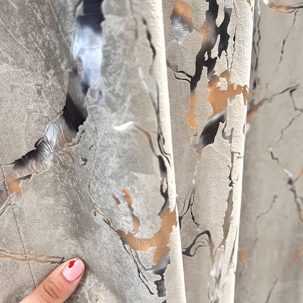 Velvet Curtain Emerald Luxury Cream Inserts (emerald 207)