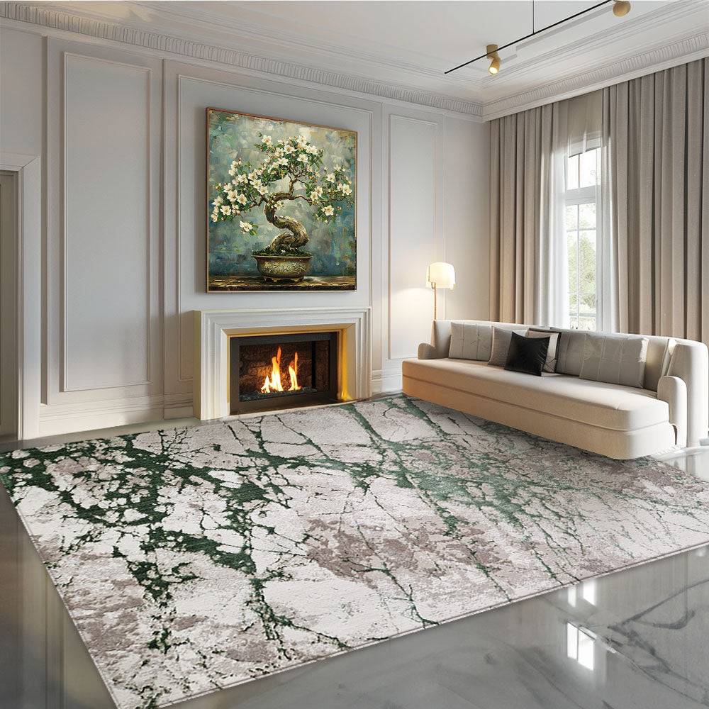 Milano Sandstorm Cream Green Rug