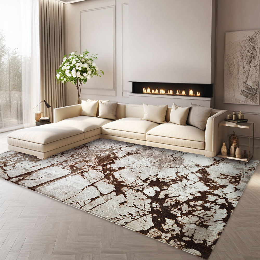 Milano Sandstorm Cream Brown Rug