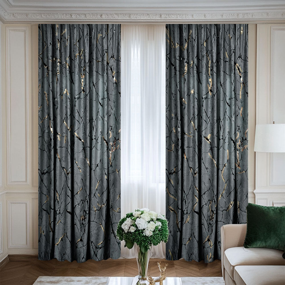 Velvet Curtain Emerald Luxury Grey Inserts (emerald 20)