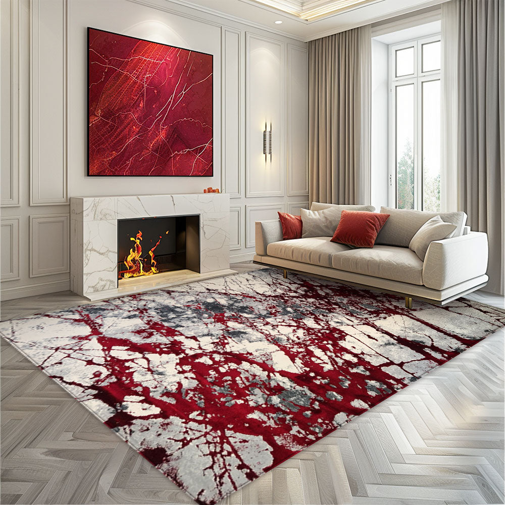 Milano Sandstorm Cream Red Rug