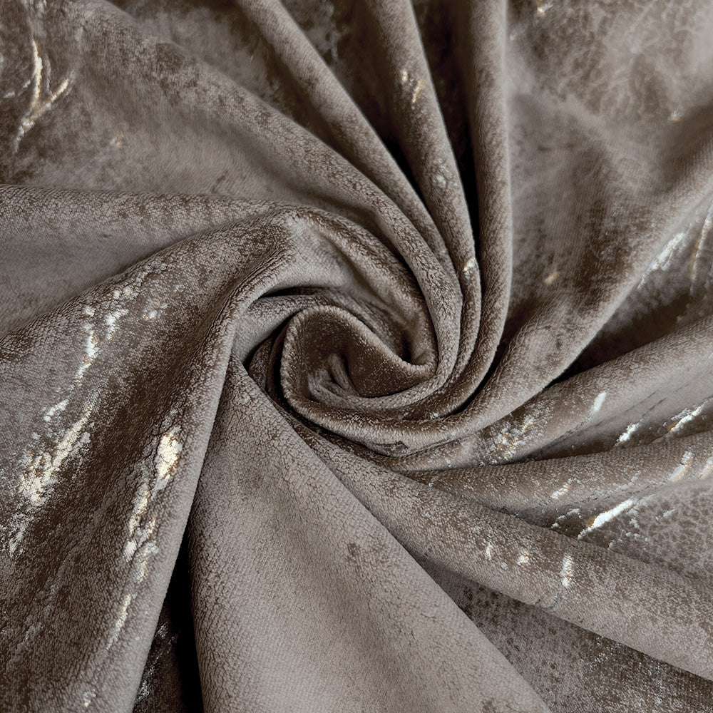 Velvet Curtain Luxury Dark Beige Inserts (GUE18)