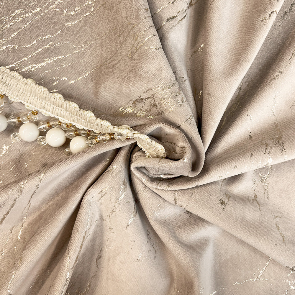 Velvet Curtain Luxury Light Cream Inserts (GUE207)