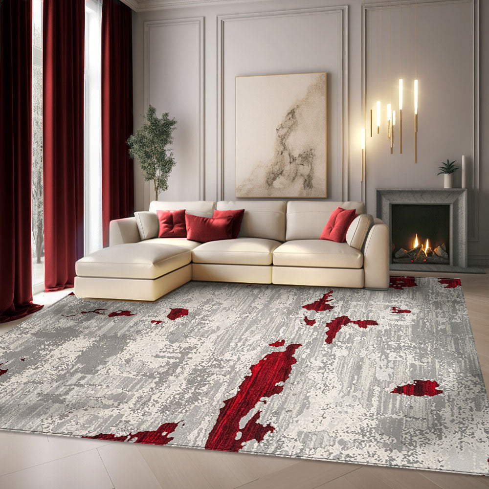 Antic Fresh Mix Grey Red Rug