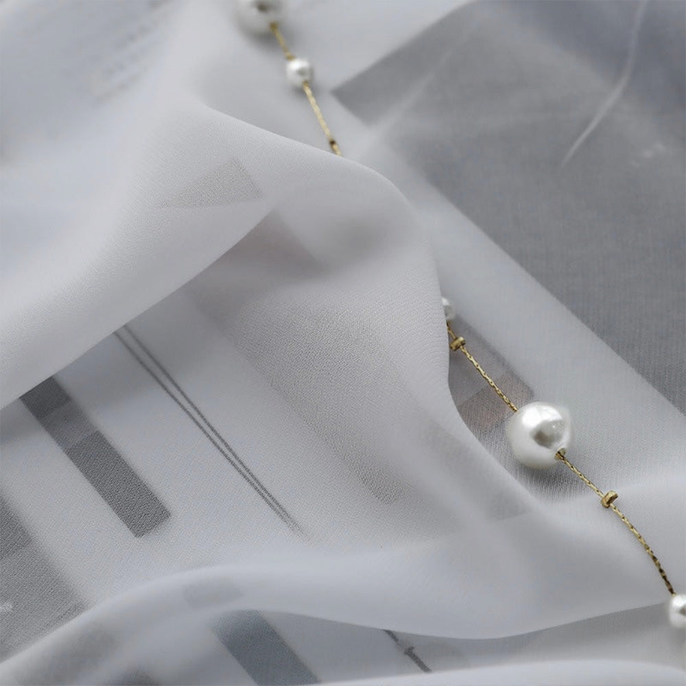 Luchtig Synthetisch Zijde Gordijn Grijs