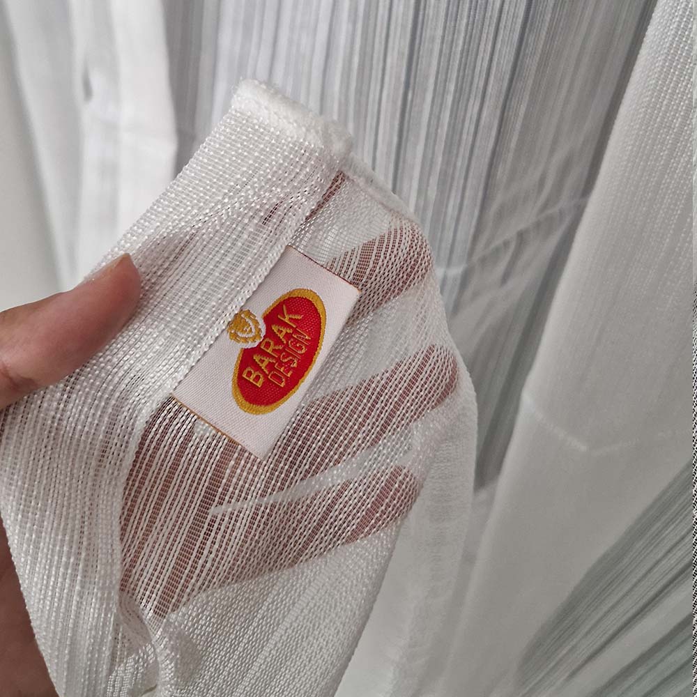 KDK Gestructureerd Wit Gestreept Gordijn