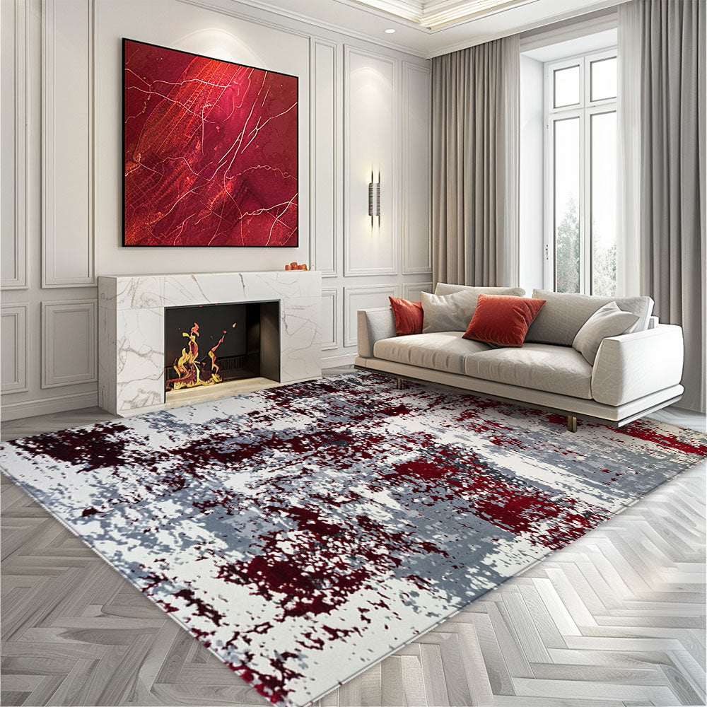 Milano Vegas Cream Red Rug