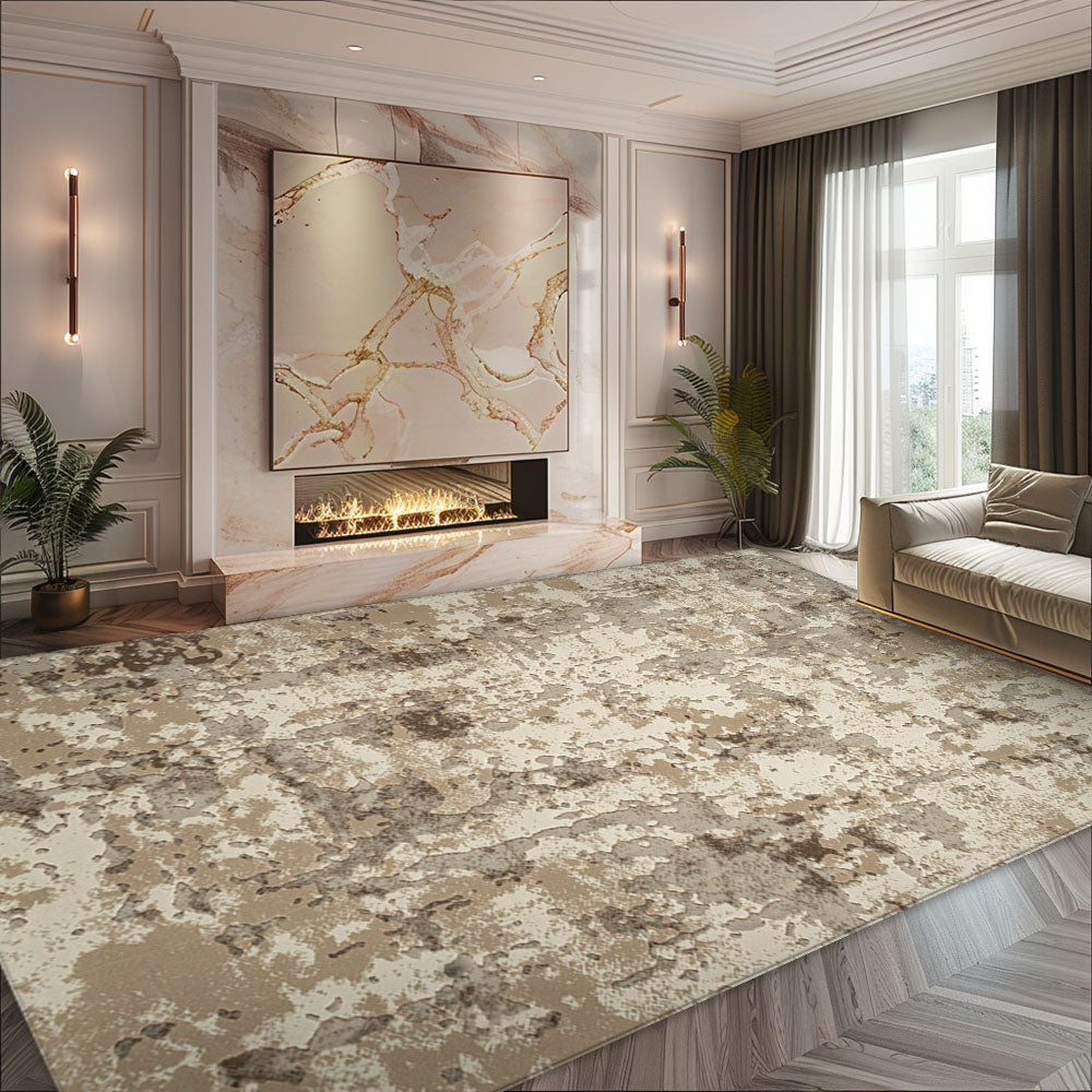 Nova Mosaic Rug, Cream and Beige 79